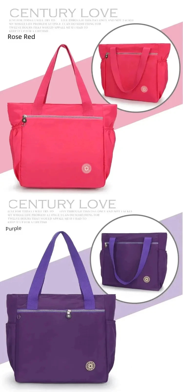 Waterproof Oxford Travel Duffle | Large Capacity Women’s Weekend Bag | Fashion Versatile Shoulder Tote & Shopping Bag (Bolsa De Viagem) Luxegan