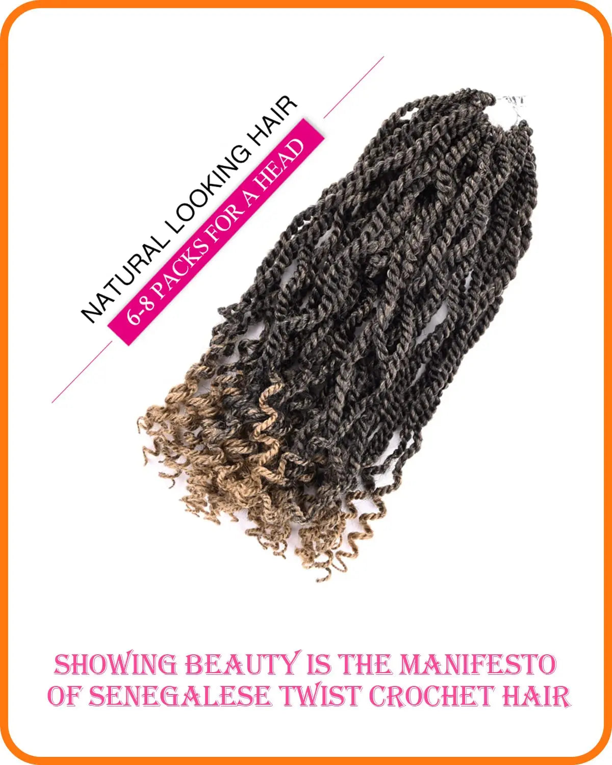 Wavy Senegalese Twist Crochet Hair 12 Inch – Pre-Twisted Boho Crochet Braids for Black Women