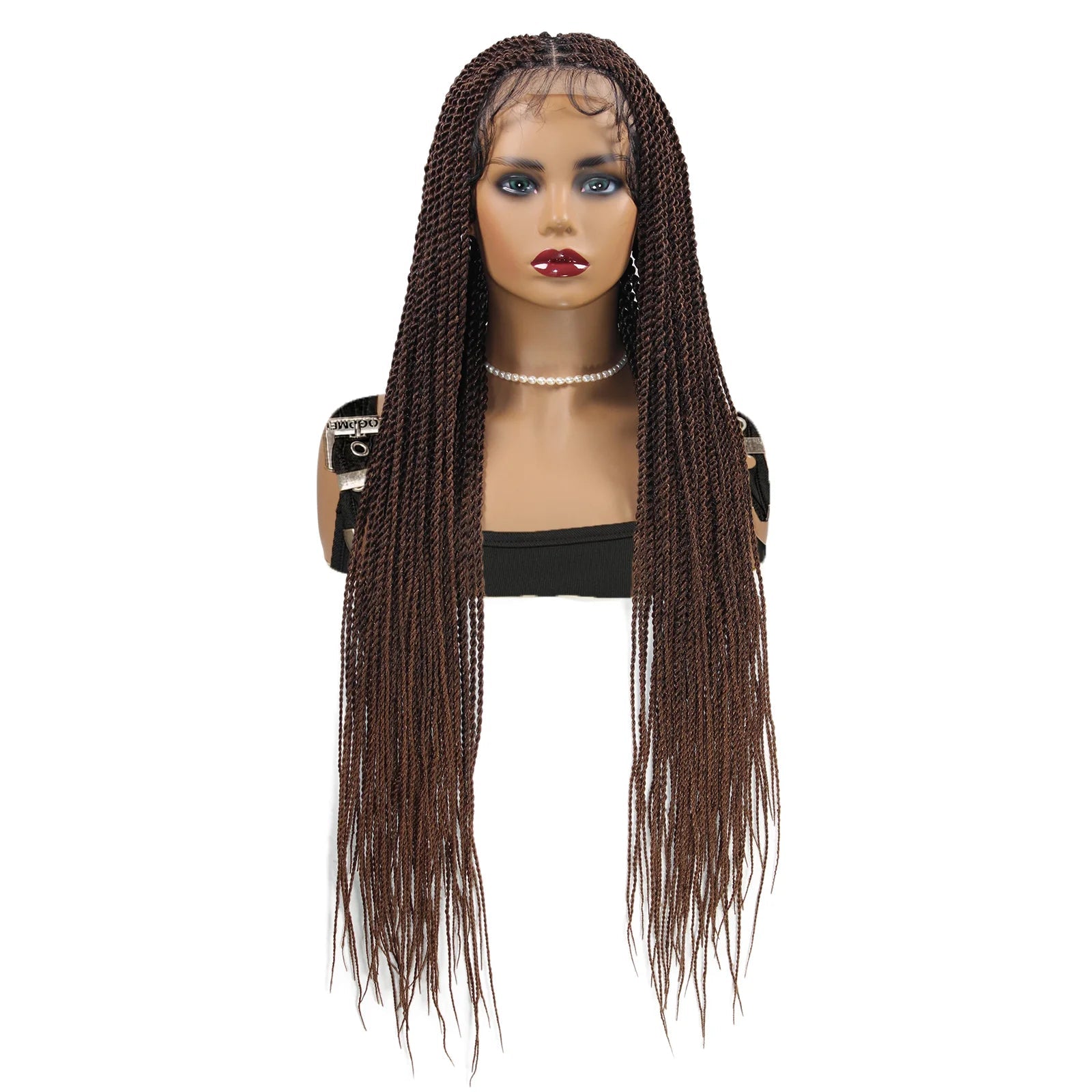 Goddess Faux Locs & Twist Braided Lace Front Wig | Box Braids | Full Lace Frontal | Synthetic Wig Luxegan