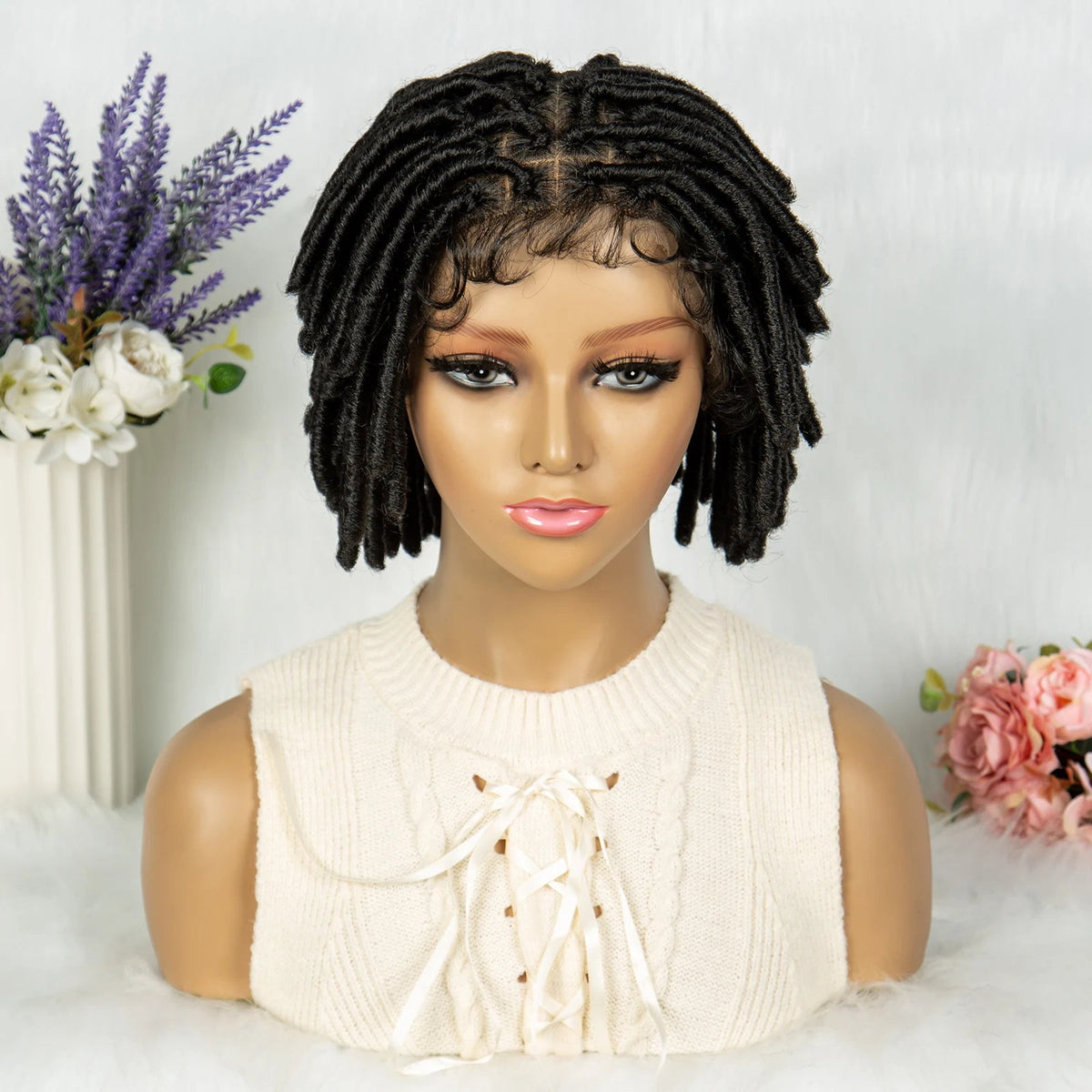 Synthetic Dreadlock Faux Locs wig Knotless Box Braided Wig Lace Front Braided Wig Full Lace African Braiding Hair For Man Women Luxegan