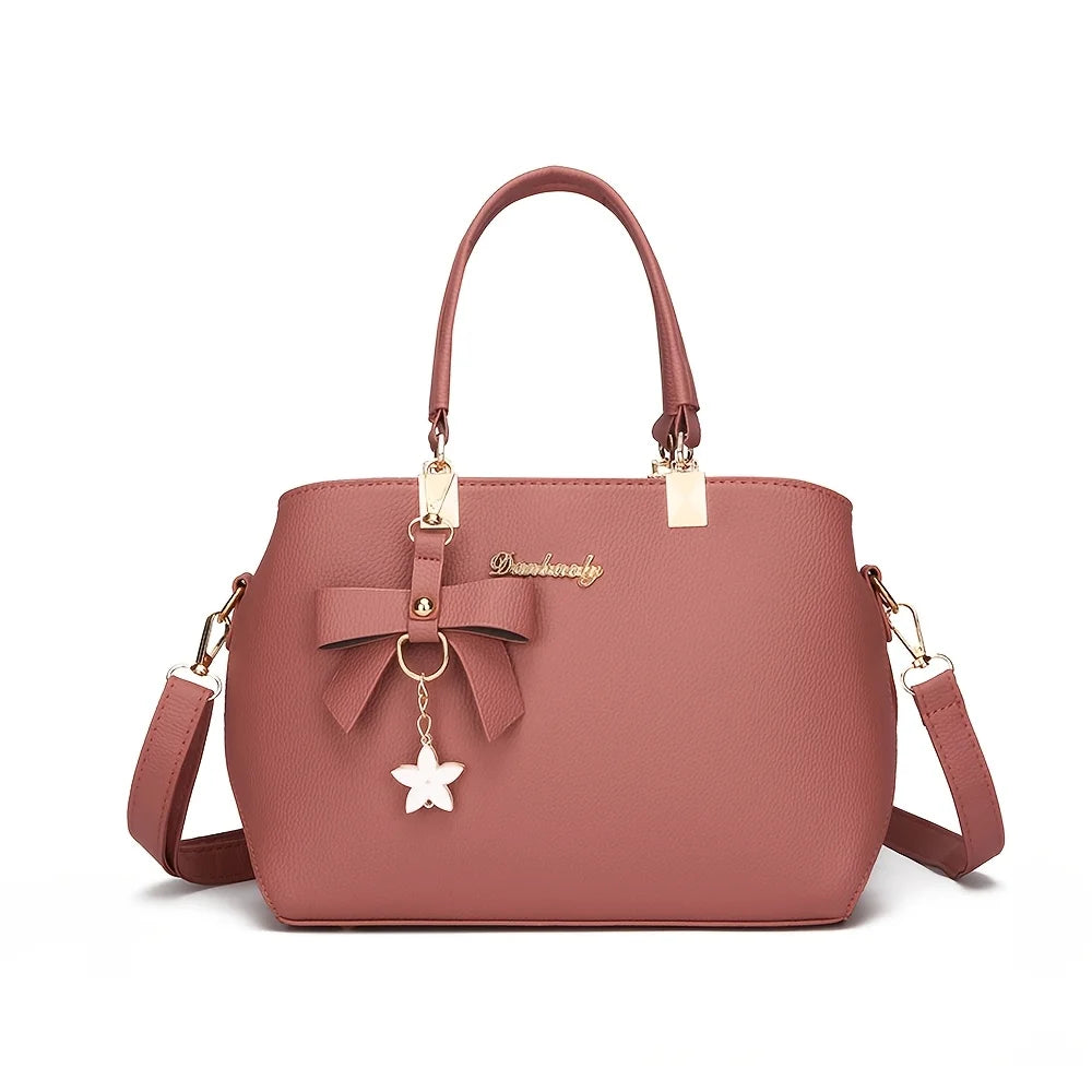 Elegant Shoulder Bag with Bowknot Decoration | Fashion Handbag for Work & Party Luxegan