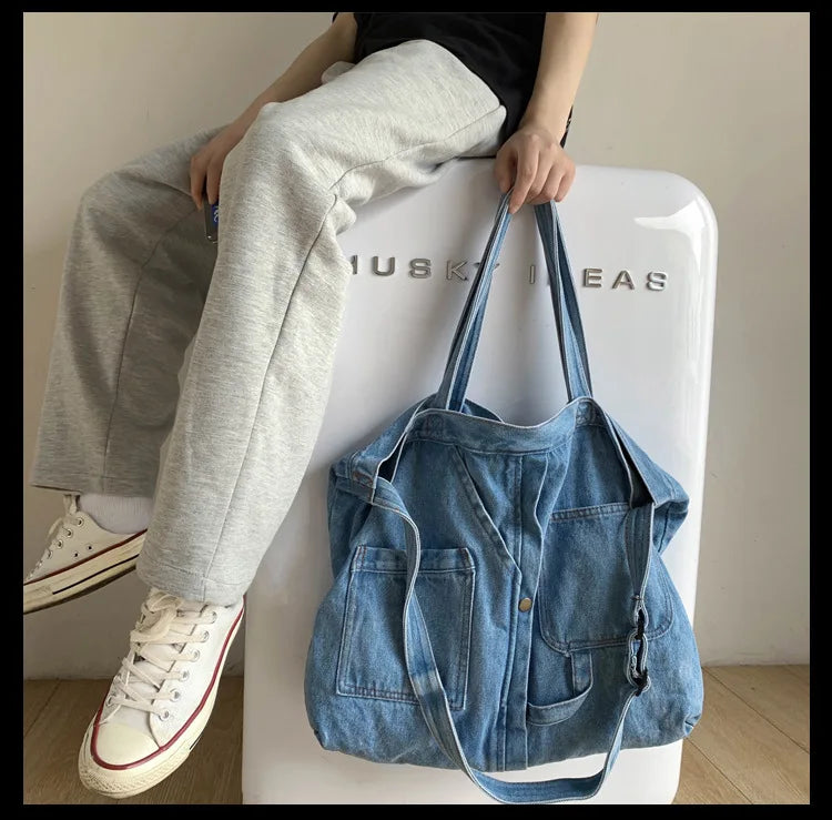 Denim Shoulder Bags for Women | Casual Jeans Bags & Designer Tote Luxegan