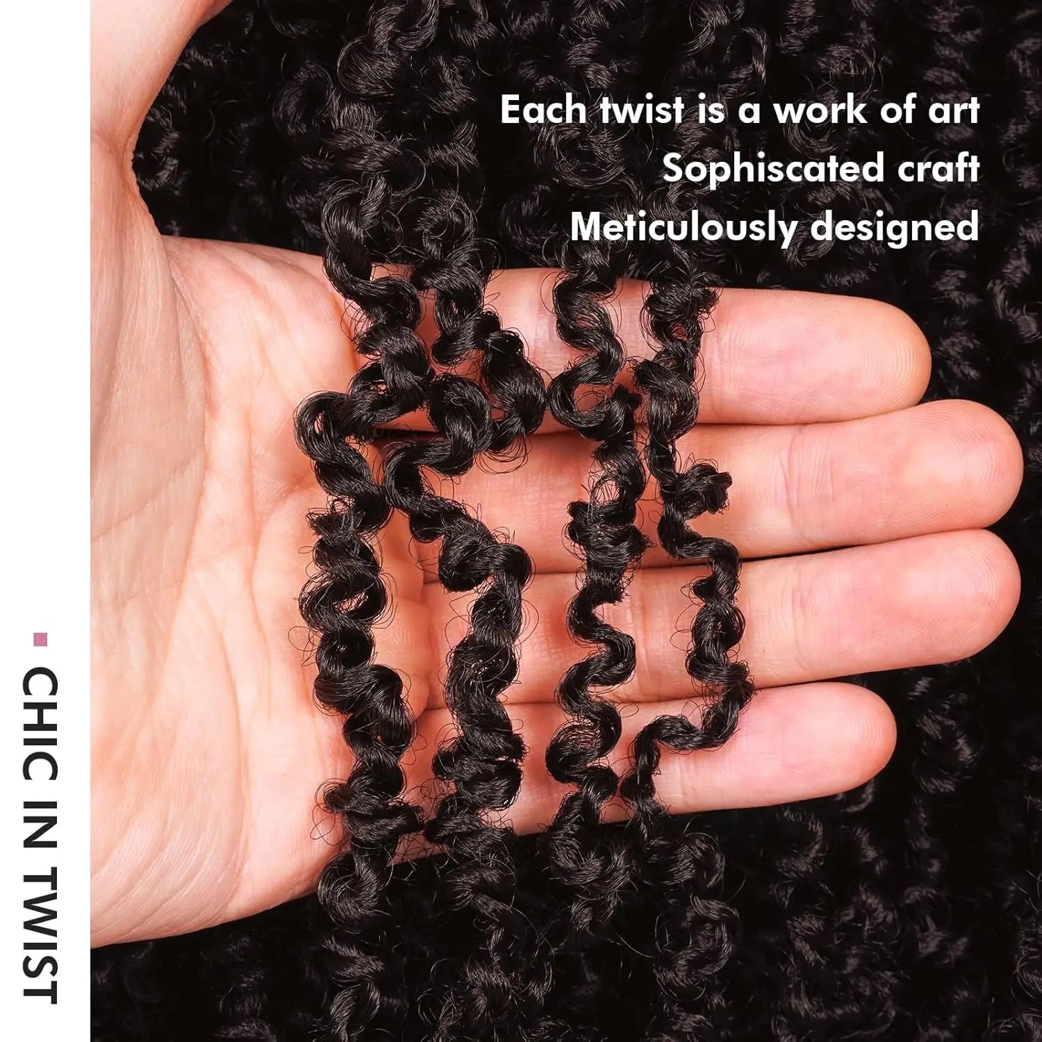 Yanky Twist Crochet Hair – Fluffy Pre-Looped Spring Mini Twist & Passion Twist Braiding Hair - view 5