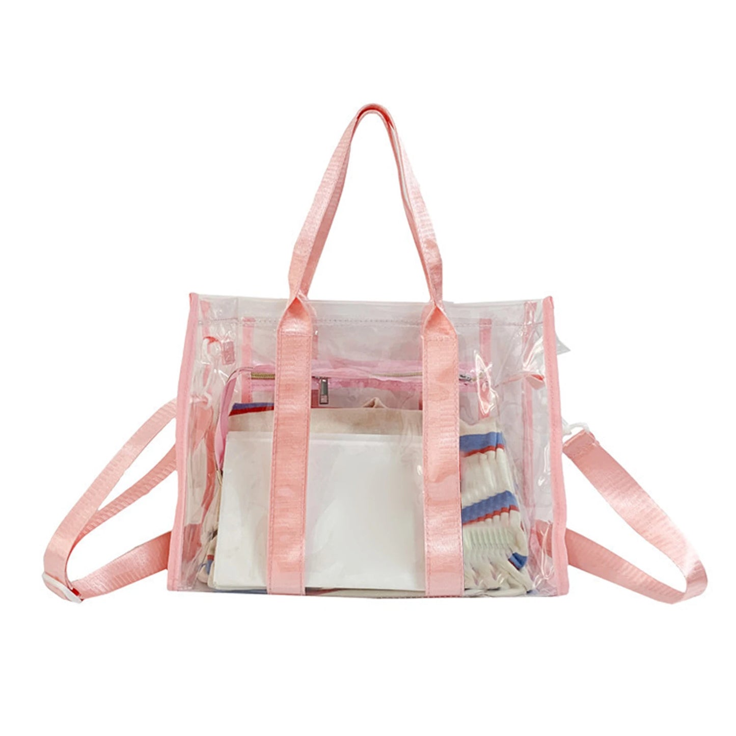 Transparent PVC Large Capacity Tote Bag Luxegan