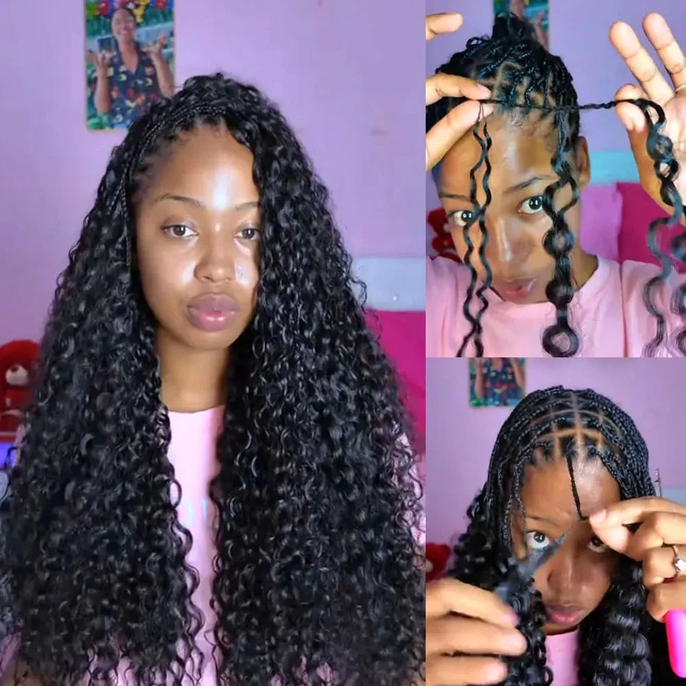 Burmese Curly Miracle Knots Crochet Human Hair | 100% Vietnamese Hair Boho Braids Feathered - view 2