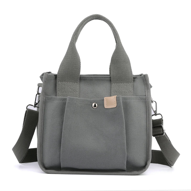 Large Capacity Canvas Handbag | Durable Handle Functional Design | Daily Use Work Travel Shopping Tote Luxegan