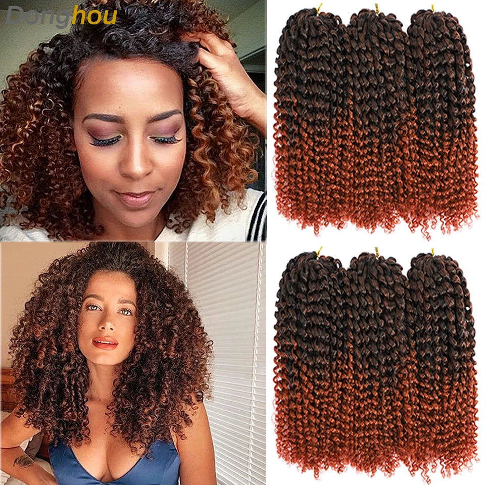 Marlybob Jerry Curl Crochet Hair | 8–12 Inch Curly Braids