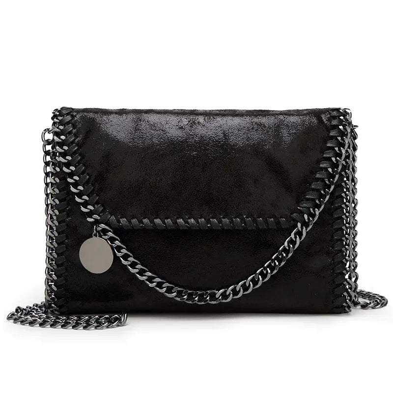 New Women’s Casual Chain Shoulder Bag | Trendy Faux Suede Small Flap Messenger | Vintage Crossbody Clutch Luxegan