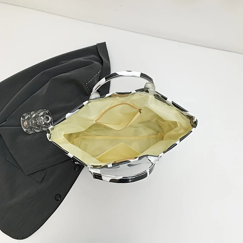 New Fashionable PVC High-end Handbag | Versatile Niche Design Large Capacity Tote Bag for Work & Commuting Luxegan