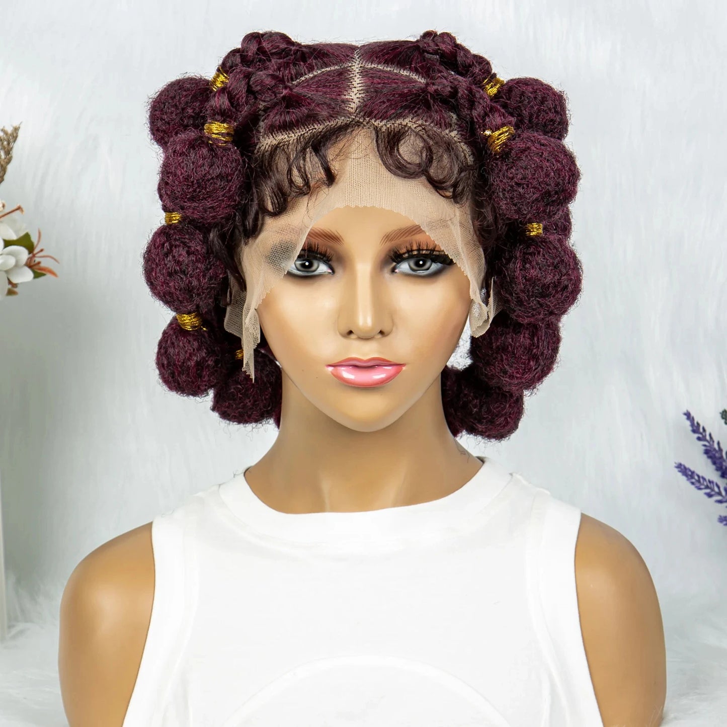 KIMA HD Full Lace Bantu Knot Braids Wig | Knotless Box Braids 
Luxegan