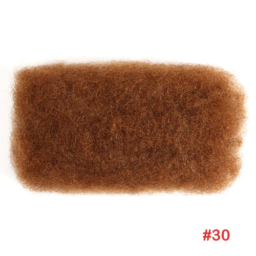 10"-22" Brazilian Remy Afro Kinky Bulk Human Hair for Braiding | 50g Natural Black Dreadlock & Twist Hair Luxegan