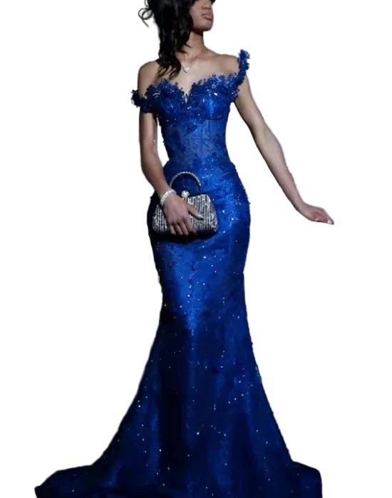 Bespoke Red South African Matric Dance Dress | Luxury Crystal Mermaid Evening Gown | Elegant O-Neck Full Sleeve Formal Party Dress | Premium Satin Lycra Trumpet Gown with Sweep Train Luxegan