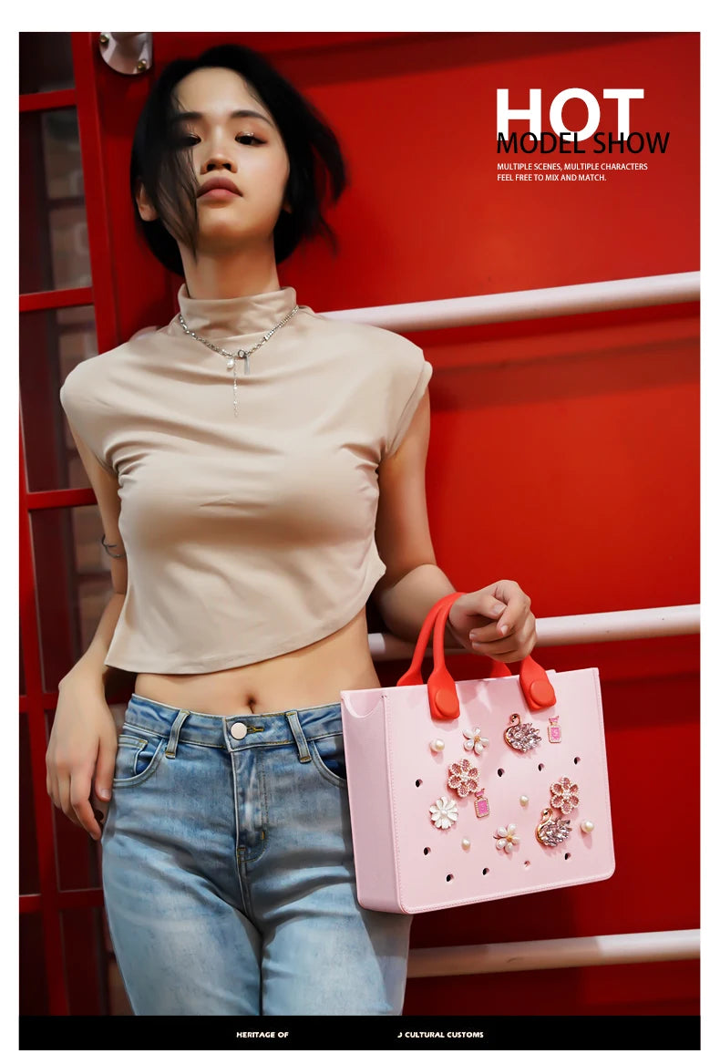 EVA Waterproof Casual Tote Bag | Large Unisex Shoulder Beach Storage Bag Luxegan