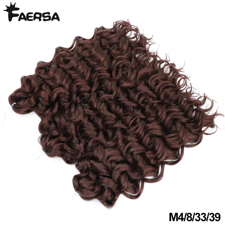 Deep Wavy Crochet Braiding Hair | Body Wave Synthetic Curly Hair Extensions 18" & 24"