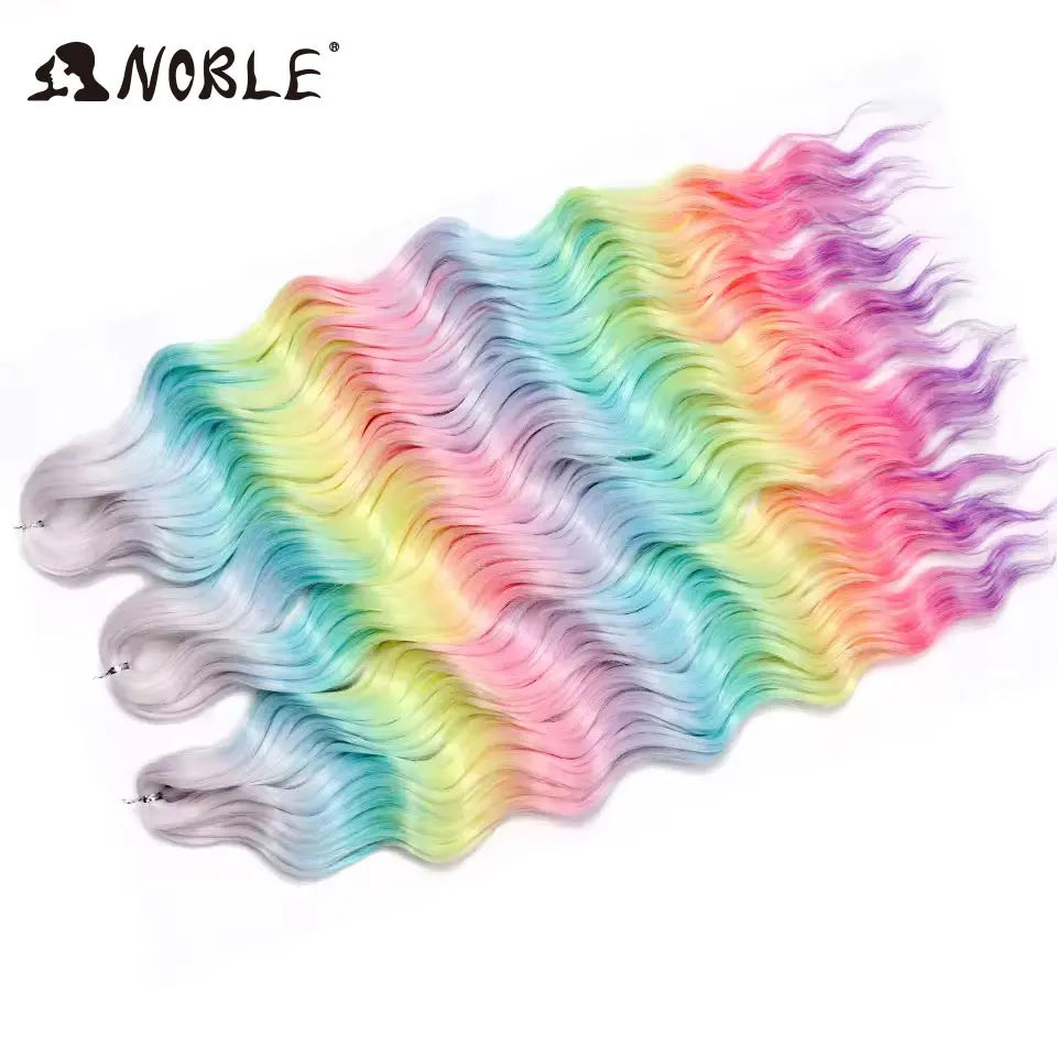 Synthetic Anna Curl Water Wave Crochet Braiding Hair – 24 Inch | 300g | 60 Strands | 88 Ombre & - view 74