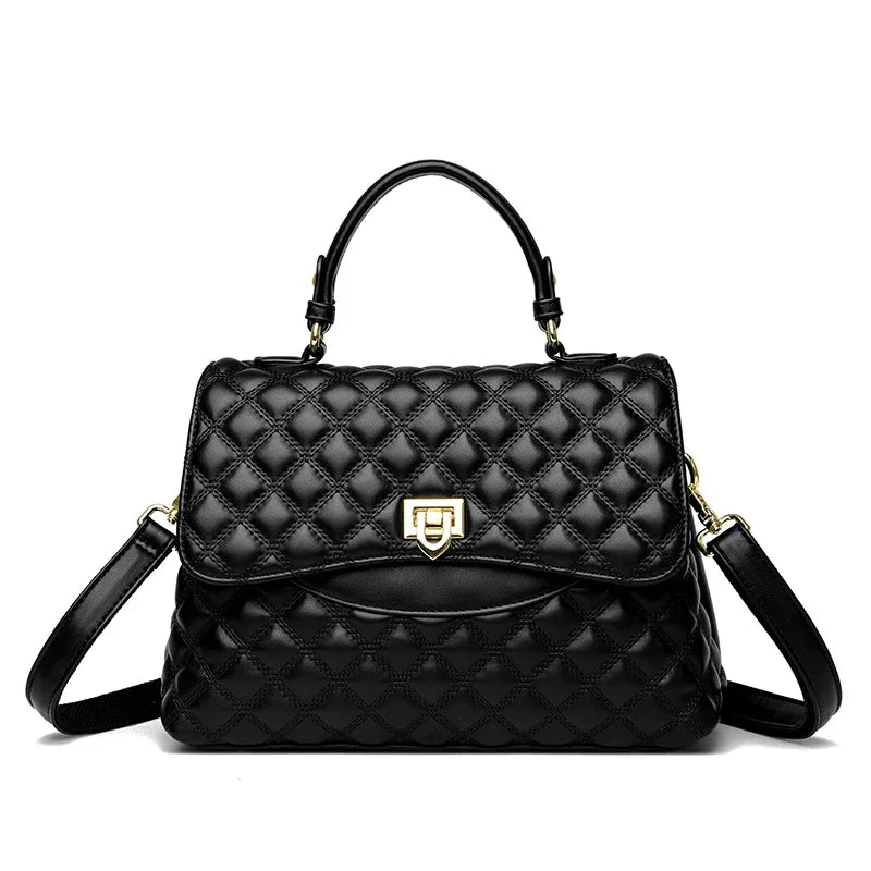 Luxury Large Capacity Multilayer Shoulder Bag | High-Quality PU Leather Designer Messenger | Sophisticated Sequined Casual Tote | Fashion-Forward Crossbody with Smart Partitioning Luxegan
