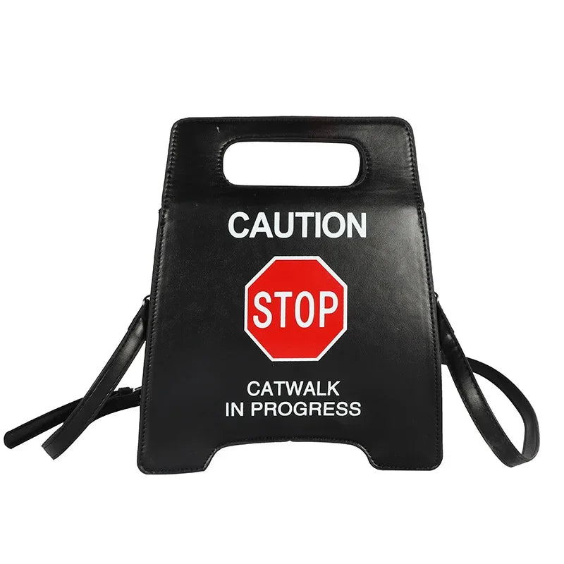 Novelty Stop Sign Purse | PU Leather Handbags & Fashion Crossbody Bag Luxegan