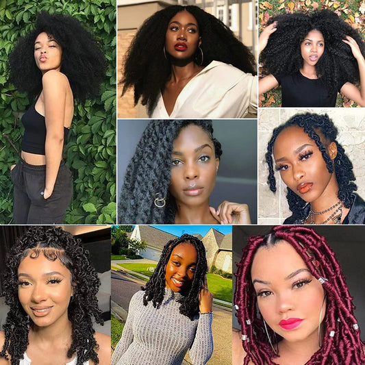 Kinky Twist Marley Crochet Hair | Pre-Separated Spring Twist Braids | 16–28 Inches Luxegan