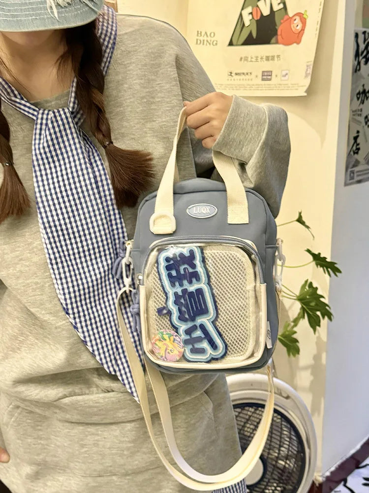 Casual Girl Ulzzang Ita Bag | Small Versatile Crossbody & Transparent Bar Chi Cute Shoulder Mobile Bag Luxegan