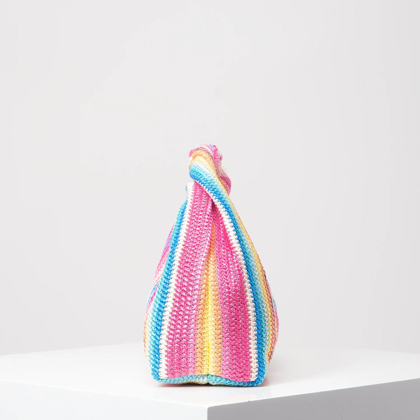 Vintage Woven Handbag | Simple Commuter Bag & Beach Wind Rainbow Purse Luxegan