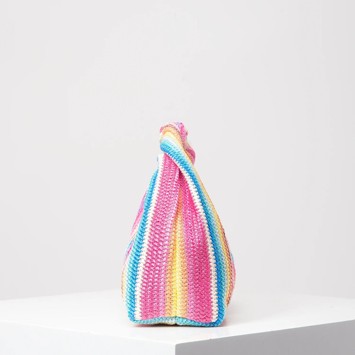 Vintage Woven Handbag | Simple Commuter Bag & Beach Wind Rainbow Purse Luxegan