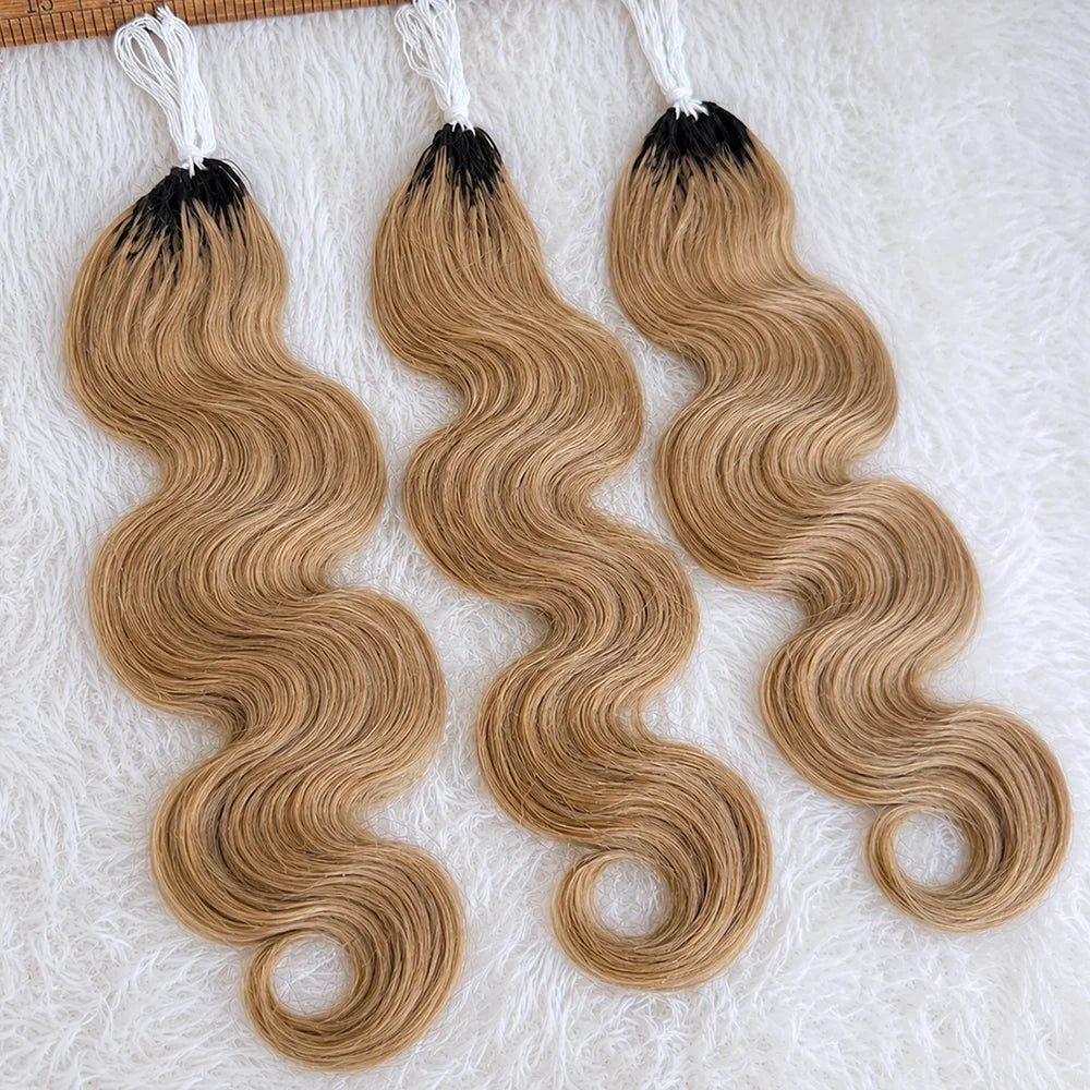 Honey Blonde Body Wave Human Hair Crochet Extensions | 16–24 Inch Luxegan