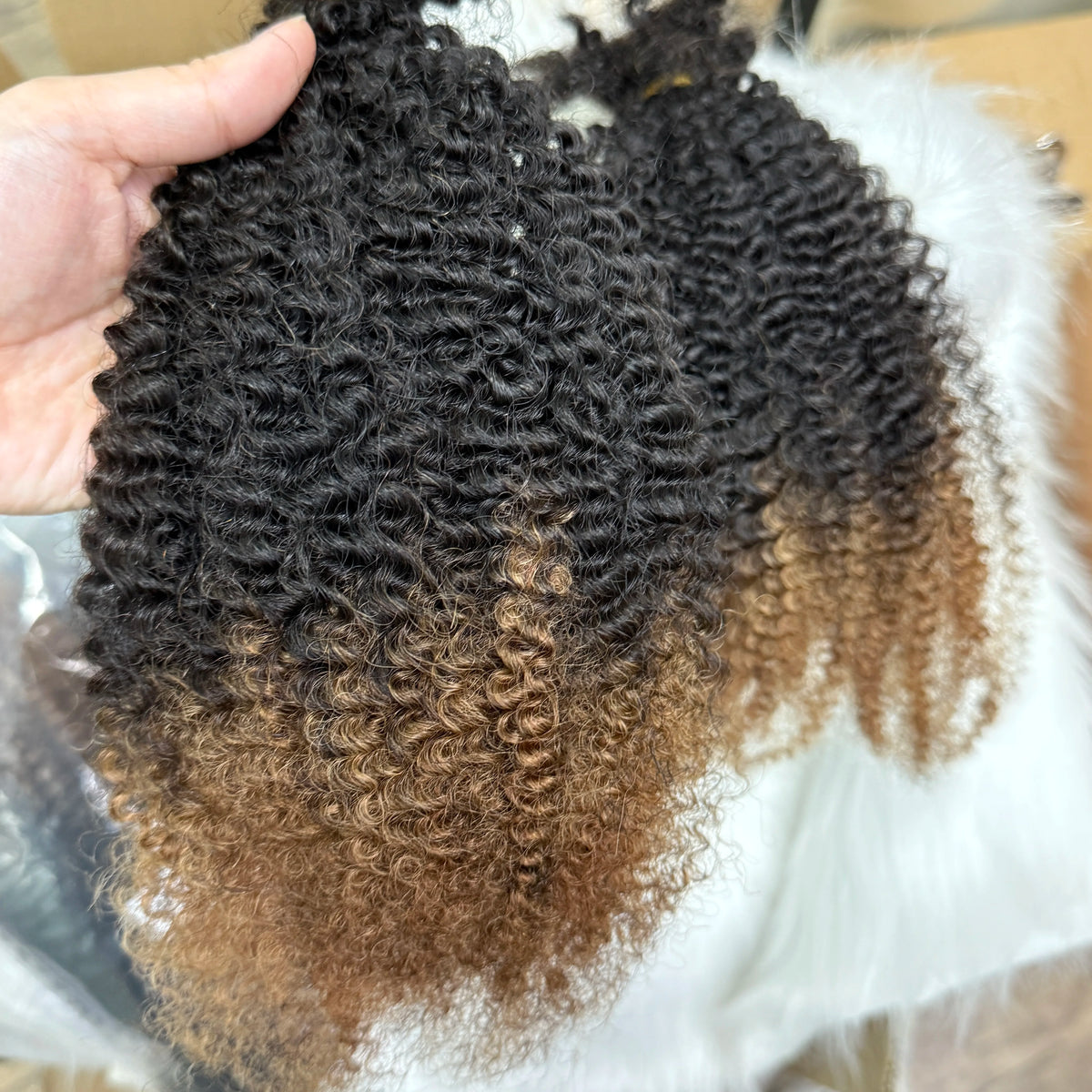 Nabi 4C Kinky Curly Micro Twist Human Hair – Crochet Braiding Hair for Black Women (30g/lot)