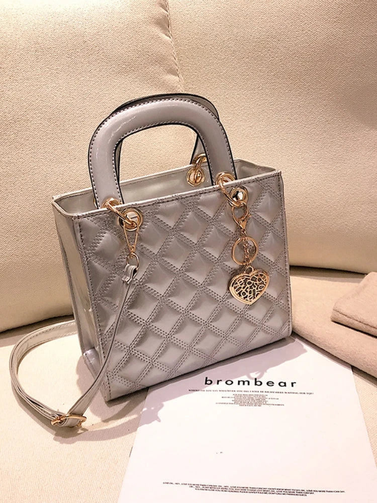 Bright Diamond Quilted Crossbody | Sequined PU Leather Handbag Luxegan
