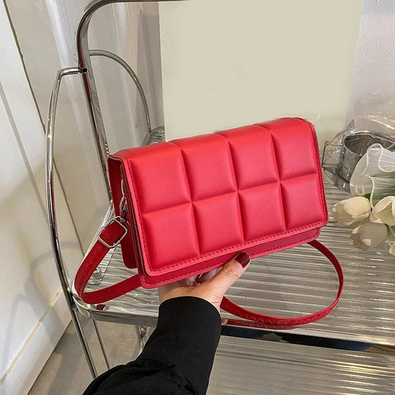 New Designer Small Messenger Handbag | Fashion Trend PU Leather Crossbody Bag for Women | Minimalist Single-Shoulder Travel Purse | Elegant Flap Style Female Handbag Luxegan