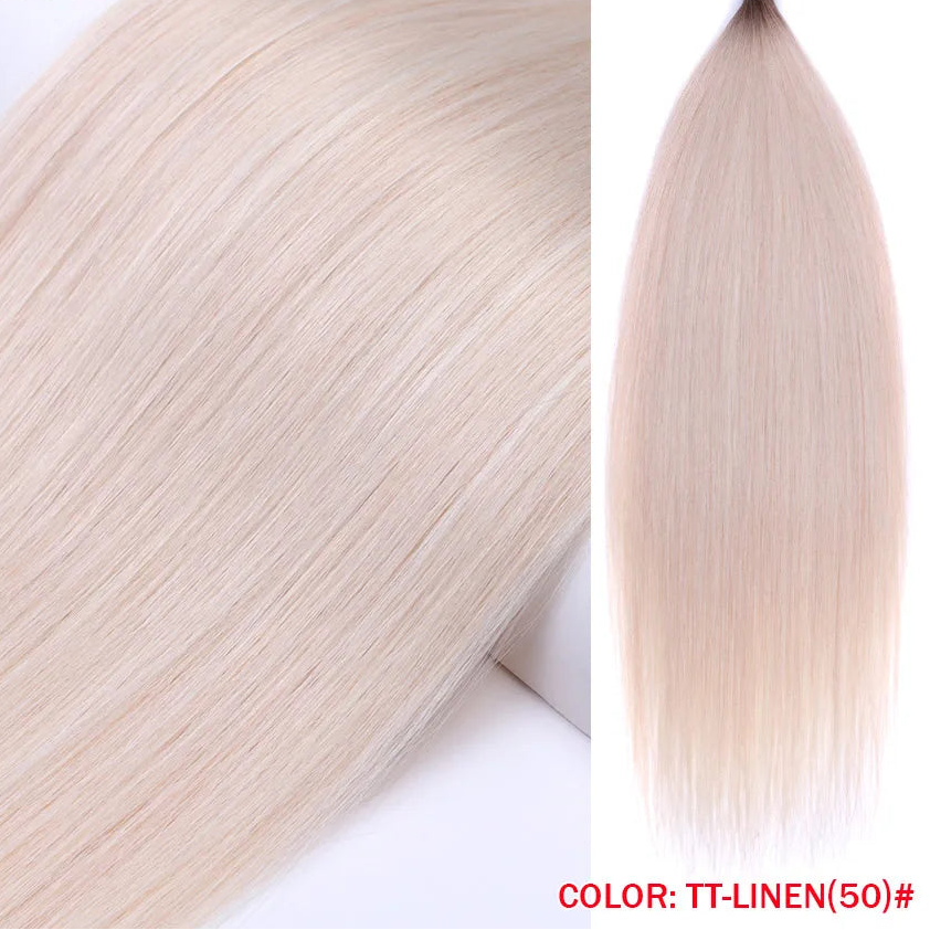 30-Inch Yaki Straight Synthetic Hair Bundles – 100g | Ombre & Linen Colors | High-Temp Fiber - view 11