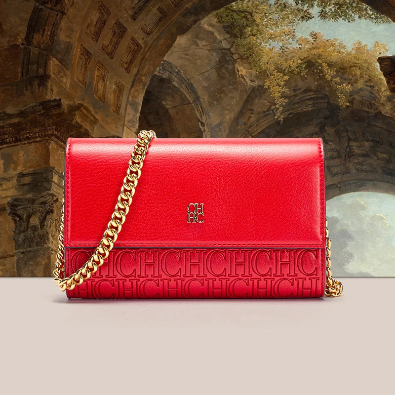 Light Luxury Chain Crossbody Bag | Exquisite Solid Color Square Purse Luxegan