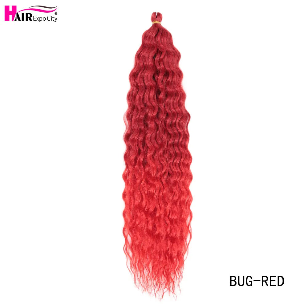 22 Inch Water Wave Twist Crochet Hair | Braiding Extensions
