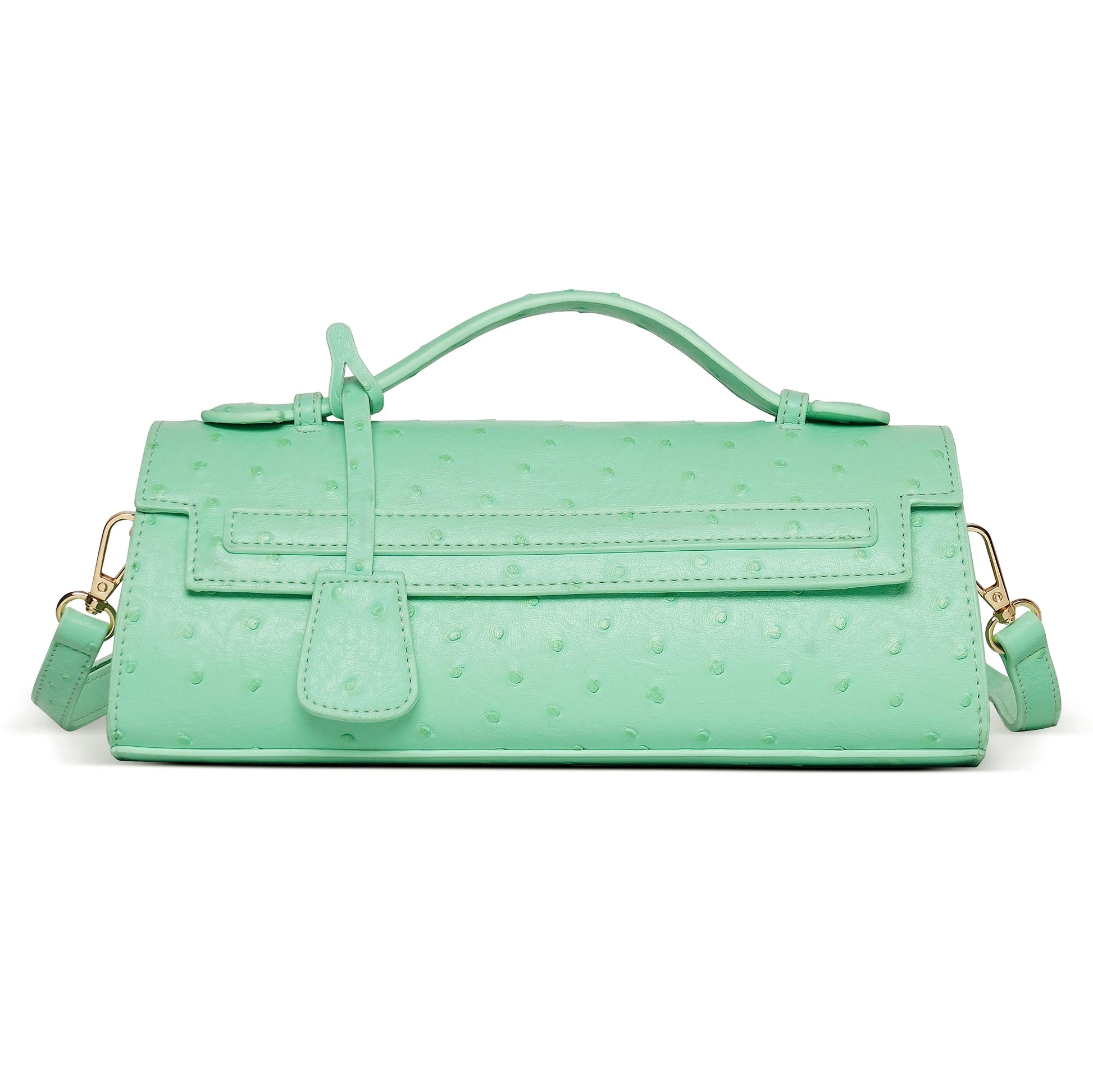 Hot Brand Design Serpentine Handbag | Luxury Ostrich & Snake Print Shoulder Bag | Fashionable Long - view 3