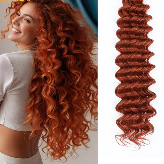 Deep Wave Crochet Braiding Hair 24in | 50 Strands 110g | 16 Colors | Water Wave Twist