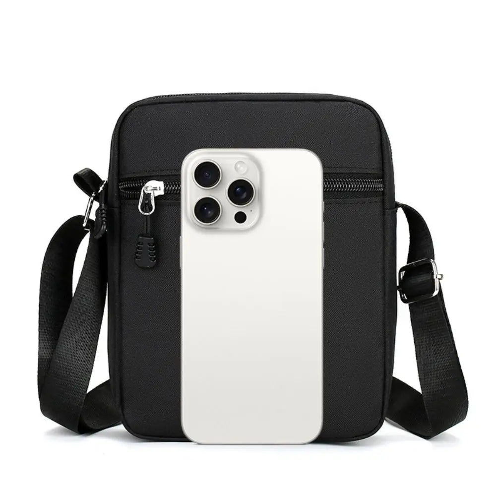 Durable Oxford Mobile Phone Bag | Sophisticated Unisex Mini Shoulder & Crossbody | Elegant Versatile Waist Pack | "Dignified" Lightweight Baguette Purse for Daily Essentials Luxegan