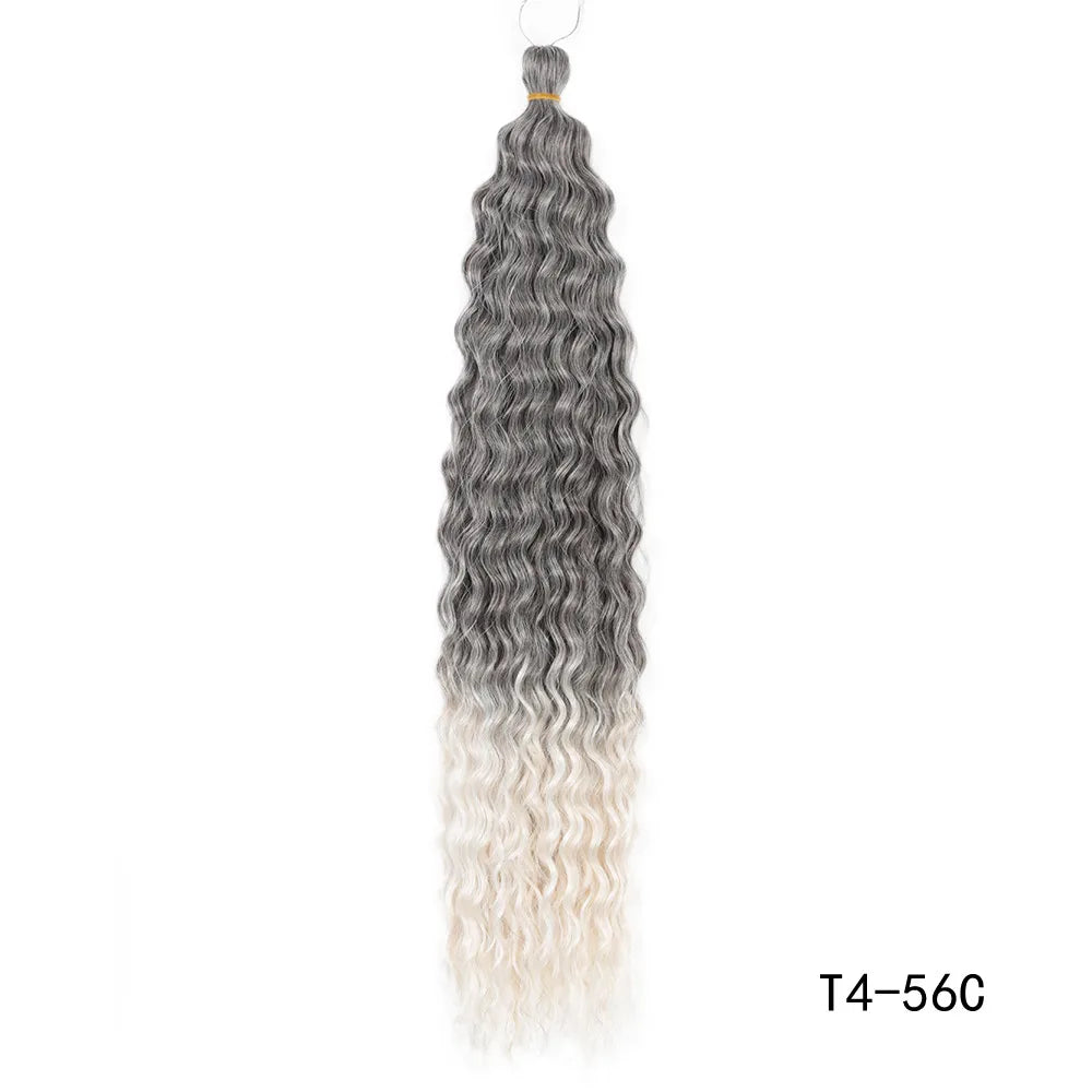 22 Inch Water Wave Twist Crochet Hair | Braiding Extensions