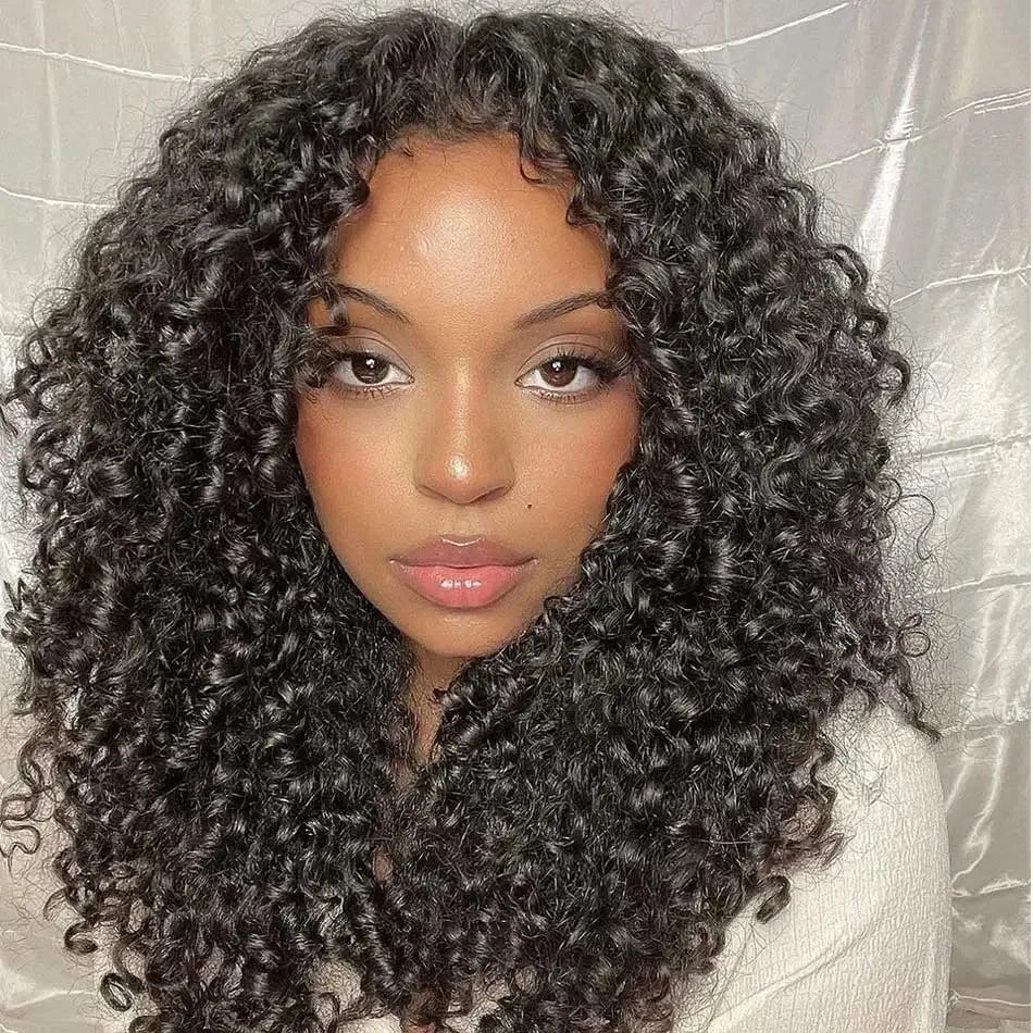 Knotless Small Spirals Curly Feather Crochet Human Hair Extensions – Invisible Pre-Separated Pixie - view 7