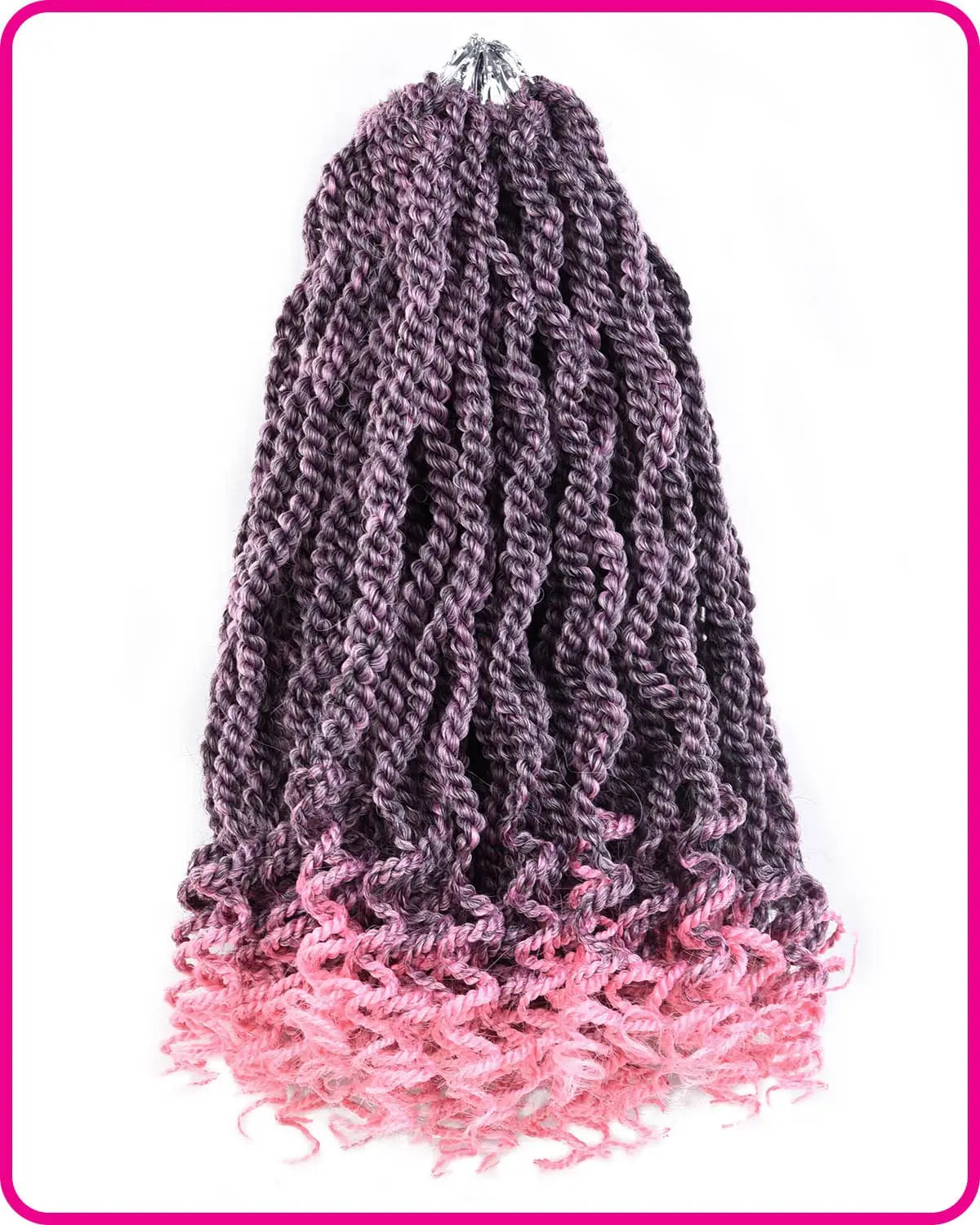 Wavy Senegalese Twist Crochet Hair 12 Inch – Pre-Twisted Boho Crochet Braids for Black Women
