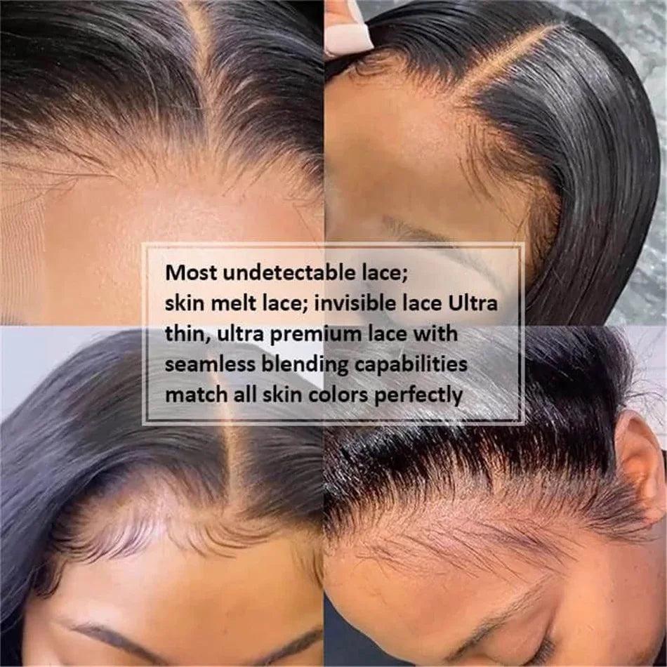 Glueless Wigs HD Human Hair Lace Frontal Wig Ready To Wear Bone Straight 13x4 Full Lace Front Human Hair Multi Parting Cleanranc