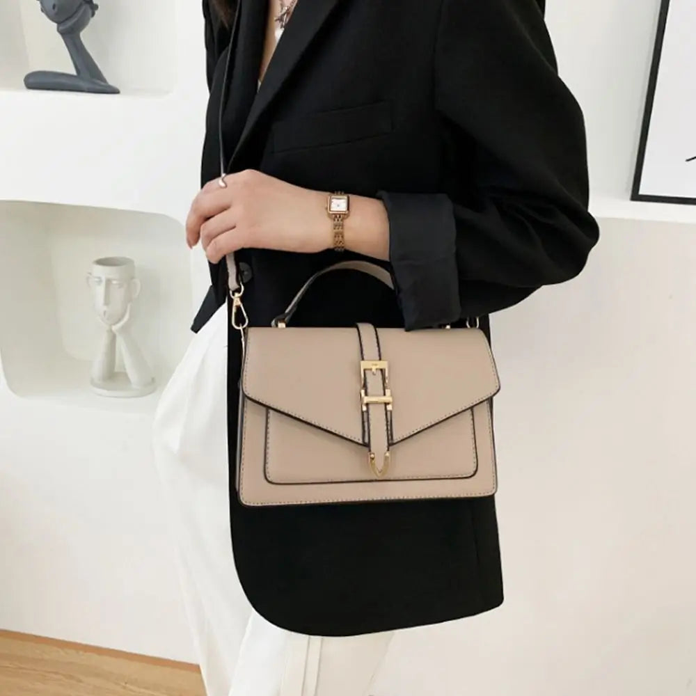 Luxury Solid Color Tote Bag | Moderate Hardness Casual Crossbody Luxegan