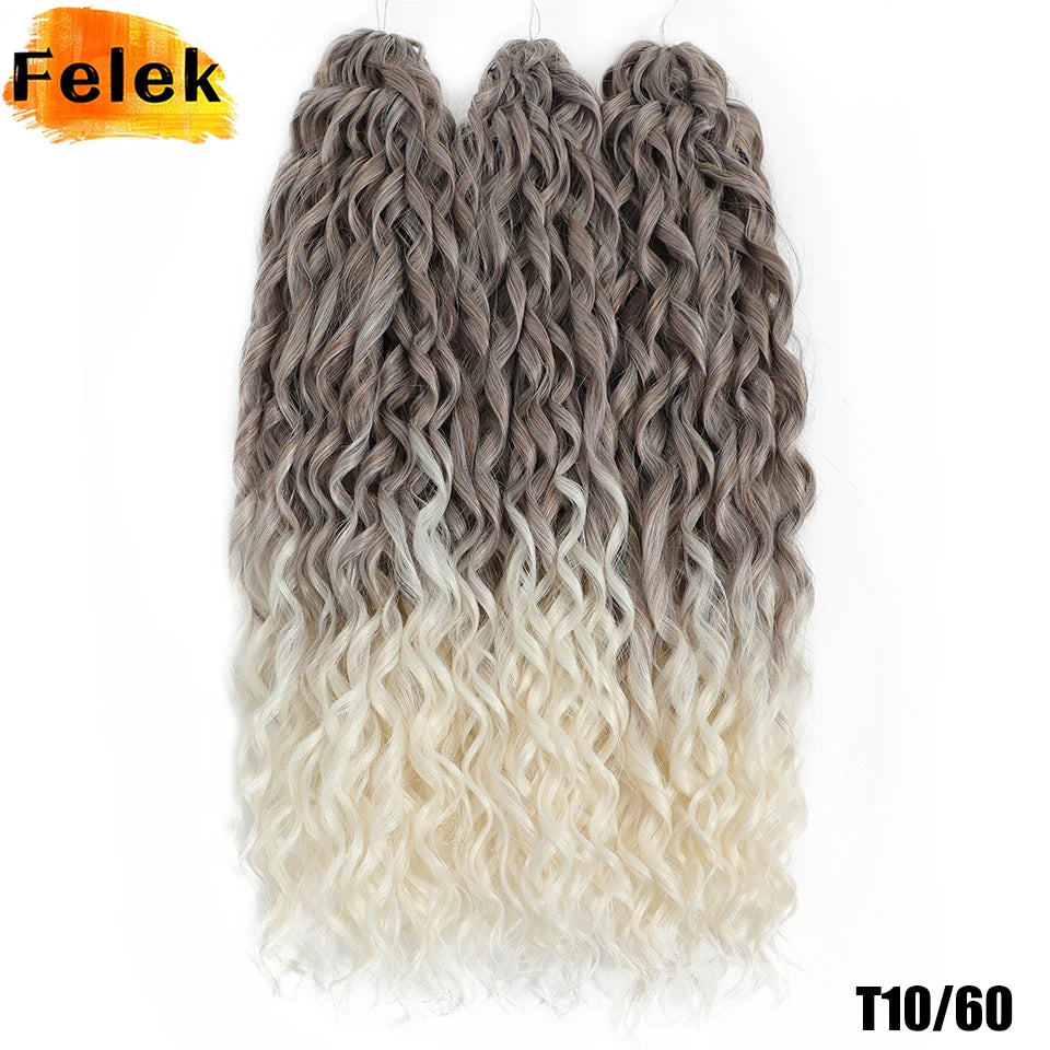 Jessica Hair Deep Wavy Twist Crochet Hair 22 Inch | 100G | 54 Colors | 3 Packs/Lot