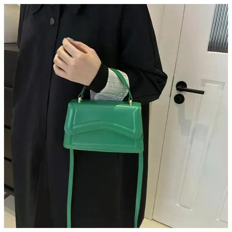 High-Quality PU Leather Handbag Purse | Sophisticated Solid Color Shoulder Bag | Elegant Lady Messenger & Small Tote | Fashion-Forward Square Crossbody for Women and Girls Luxegan