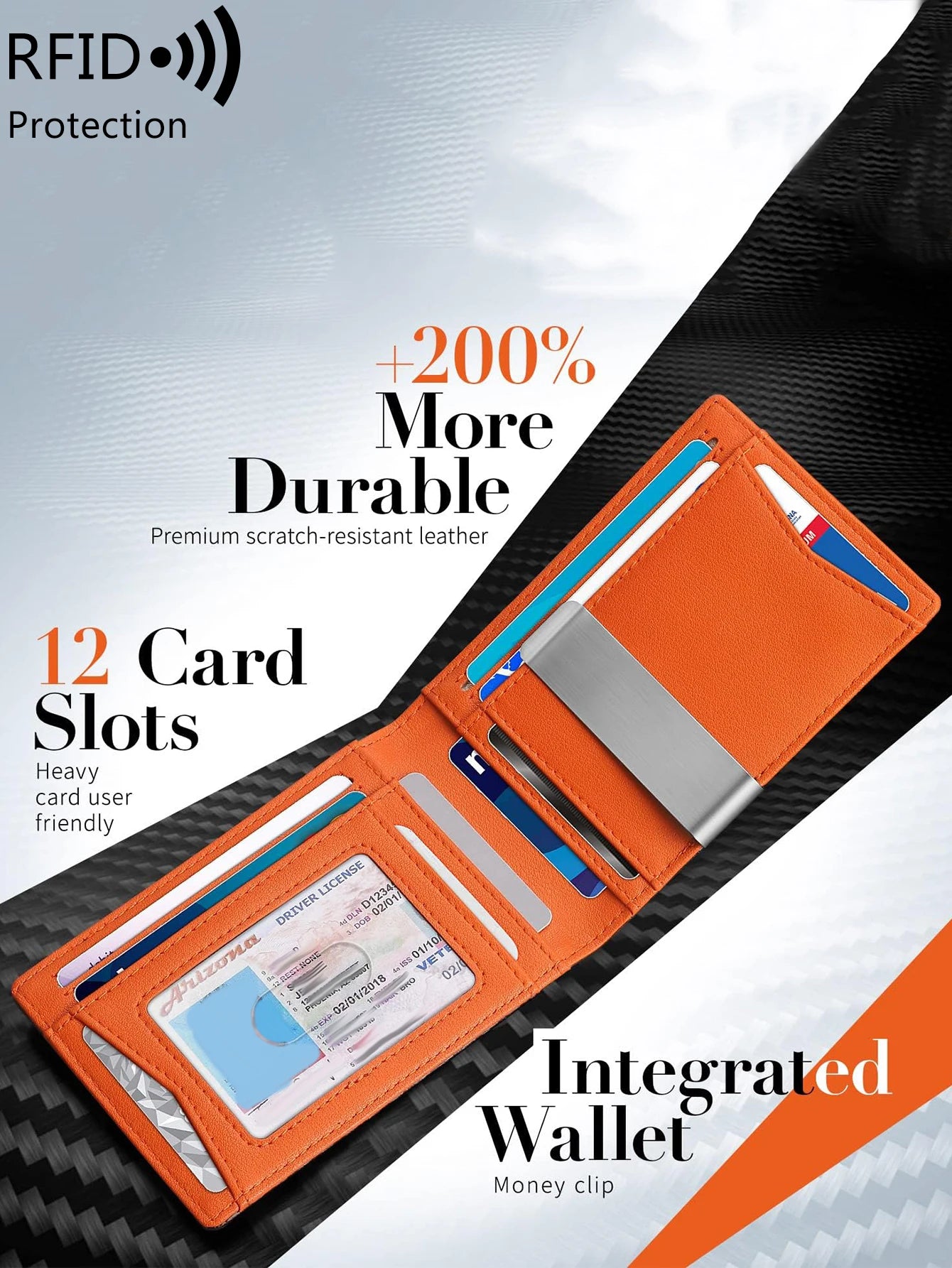 Minimalist Fashion Men's Mini Wallet | Sophisticated "Ultra-Thin" Silhouette | RFID-Blocking 11-Card Multifunctional Billfold | "Dignified" High-Performance Portable Essential for Radiant Versatile Styling Luxegan