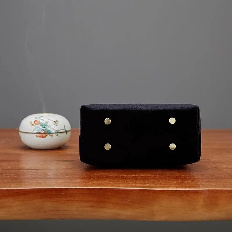 Vintage Classic Women’s Top-Handle Bag | Chic Floral Embroidery Shell Handbag | Luxury Mother’s - view 2