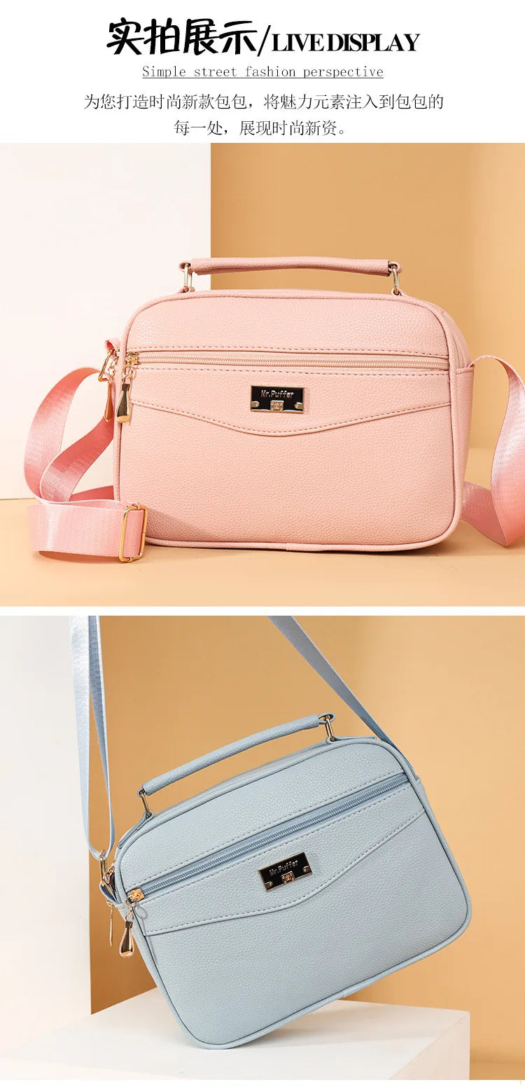 Large Capacity Foreign Trade PU Small Square Bag | New Women's Simple Handbag & Versatile Crossbody Purse Luxegan