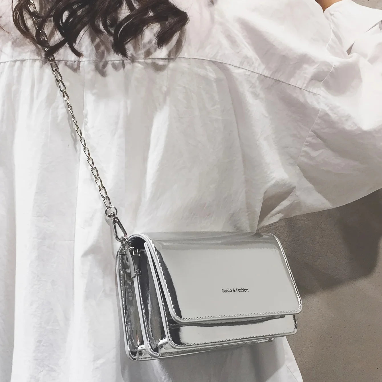New PU Leather Mini Crossbody Bag | 2-Compartment Flip Shoulder Bag Luxegan