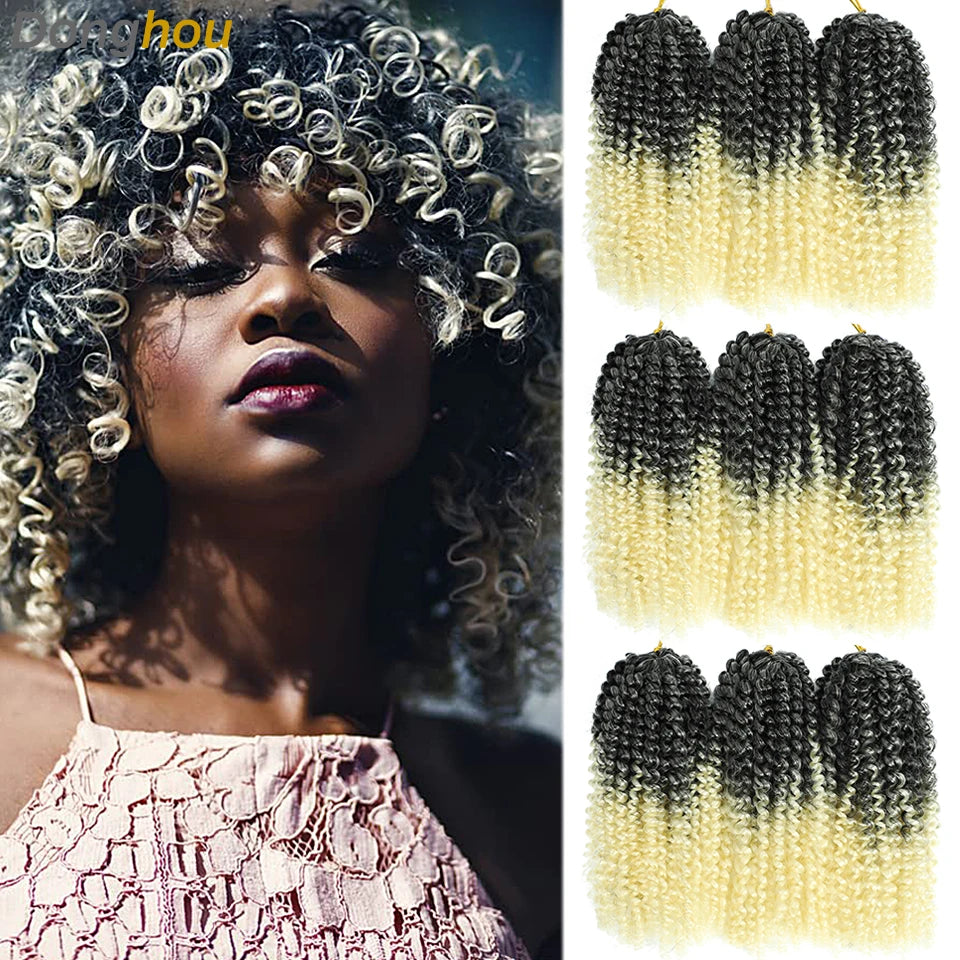 Marlybob Jerry Curl Crochet Hair | 8–12 Inch Curly Braids