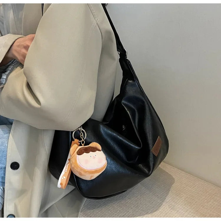 New Trendy Women's Crossbody Bag | Retro PU Leather Dumpling Shoulder Bag & Lightweight Tote Bag Luxegan