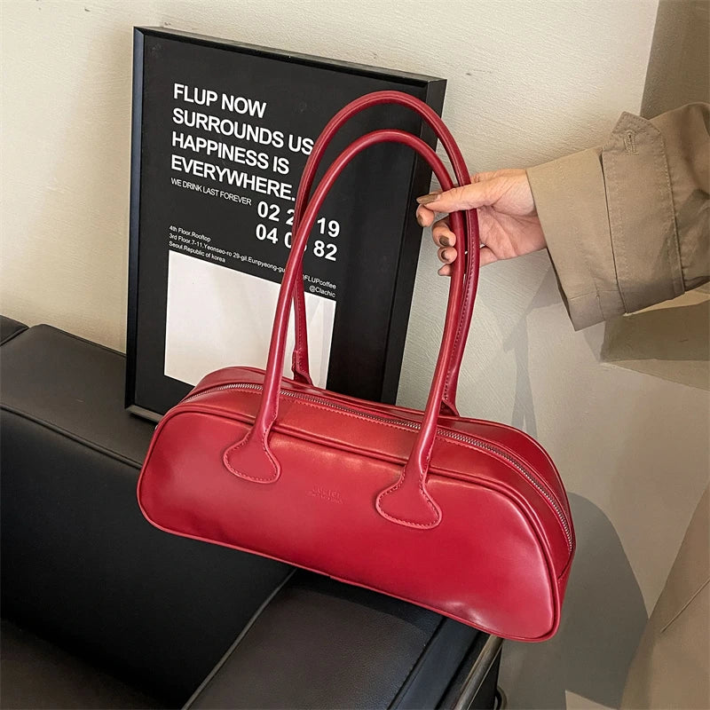 High-Quality Portable Women's Underarm Bag | Simple Designer Shoulder Bag & PU Leather Handbag Luxegan