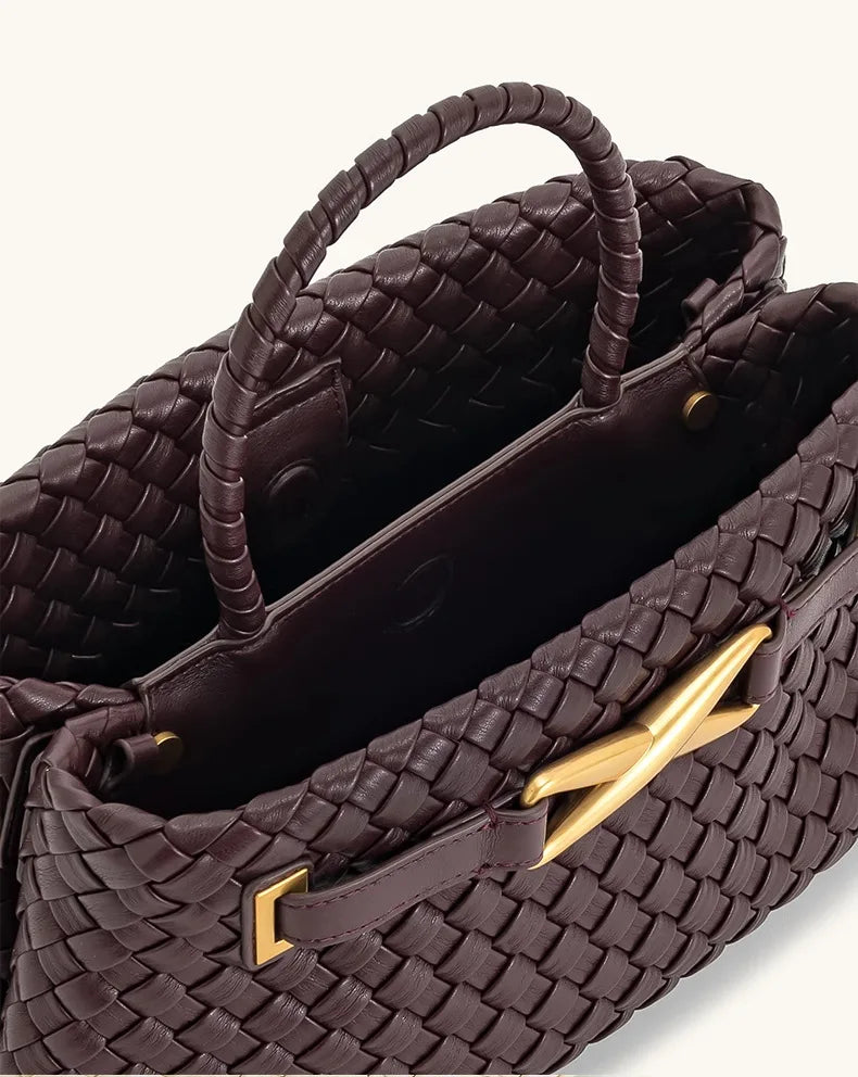 Woven Handbag | High-end Top Handle & Versatile Purse Luxegan